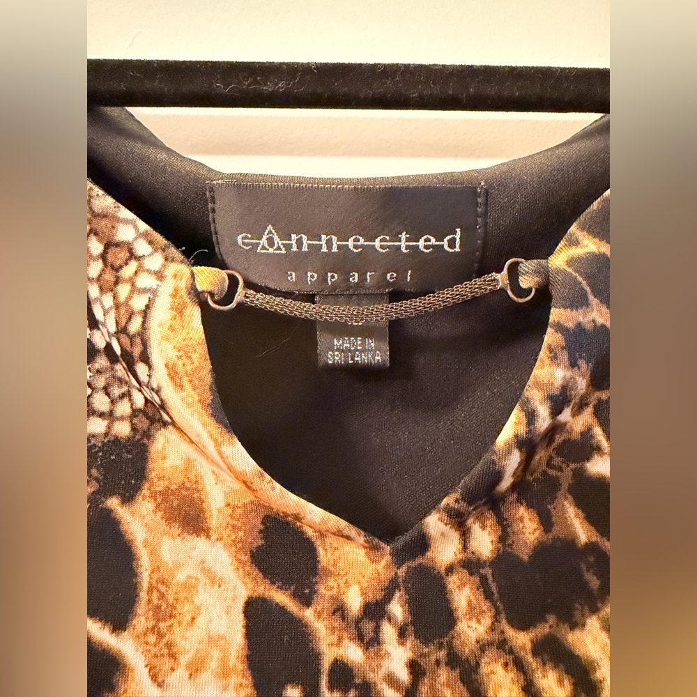 Connected Apparel Women’s Animal Print Dress - Picture 6 of 8